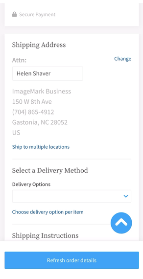 Select a Delivery Method